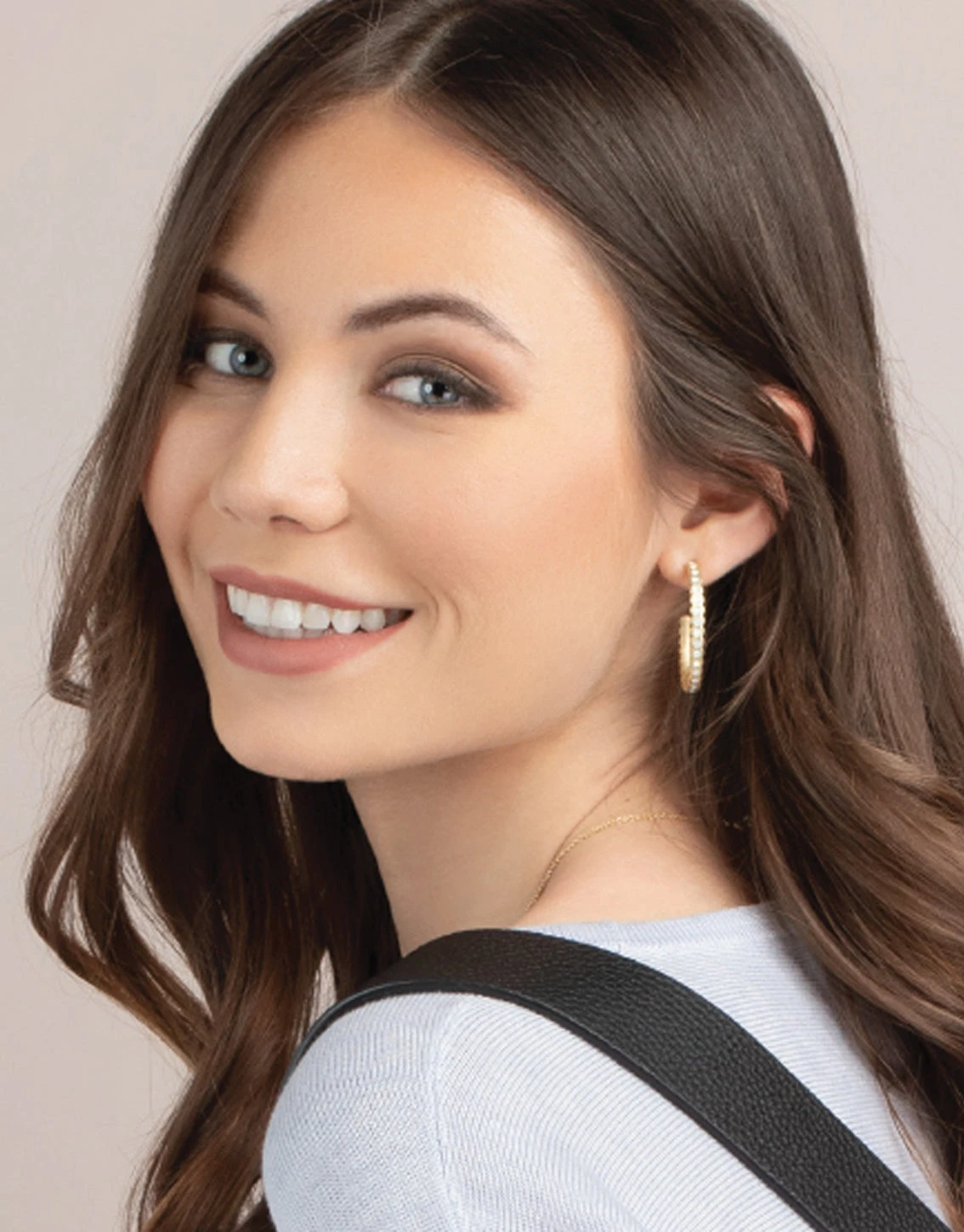 Chambers Hoop Earrings White Opal 2 Chambers Hoop Earrings White Opal - Image 2