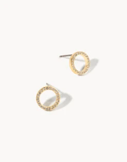 Delicate Eternity Crystal Stud Earrings