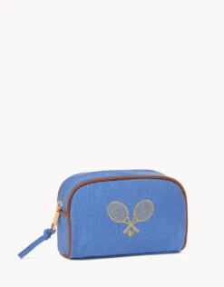 Blue Travel Pouch Duel Tennis Rackets