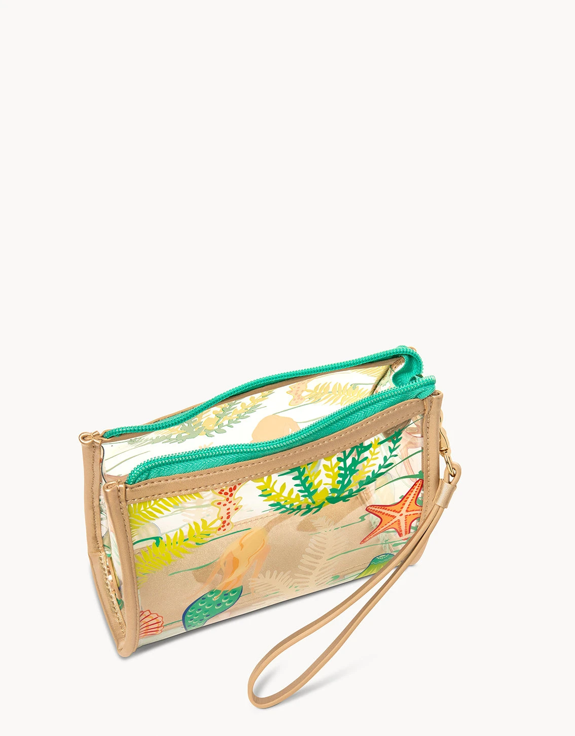 Golden Mermaid Clear Beach Wristlet 2 Golden Mermaid Clear Beach Wristlet - Image 2