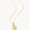 Petite Oyster Necklace 18" White Opal
