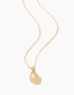 Petite Oyster Necklace 18" White Opal