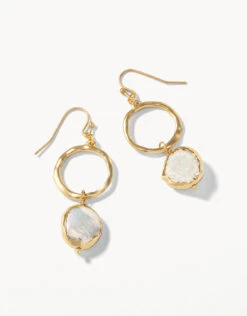 Coin Pearl Ring Earrings Pearl