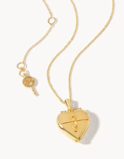 Classic Open Heart Locket Necklace -Spartina Store 289749