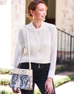 Anette Sweater Vest Sand Dollar -Spartina Store 364346m