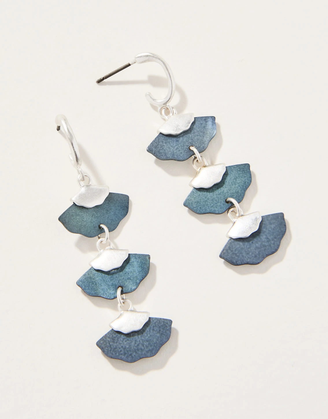 Buttercup Dangle Earrings Blue Mother-of-Pearl Silver 1 Buttercup Dangle Earrings Blue Mother-of-Pearl Silver