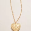 Big Heart Pillow Necklace 18"
