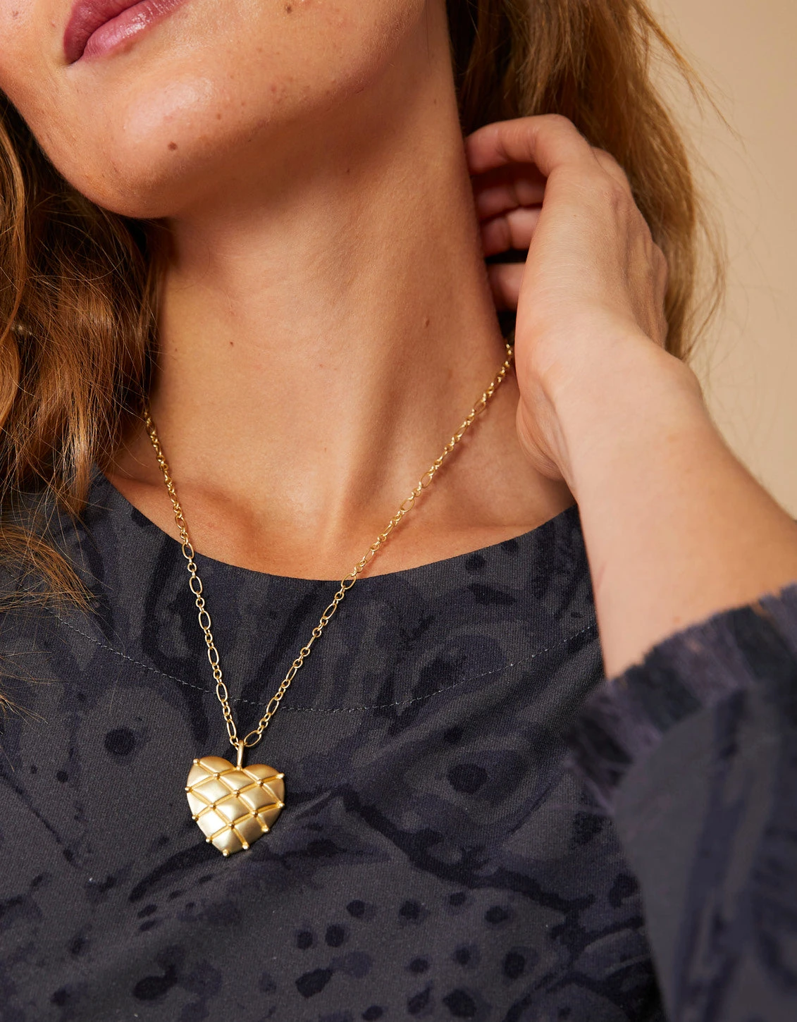 Big Heart Pillow Necklace 18" 2 Big Heart Pillow Necklace 18" - Image 2