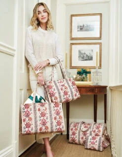 Quilted Cosmetic Bag Linden Cream 5 Quilted Cosmetic Bag Linden Cream -Spartina Store 365008o