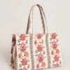 Quilted Market Tote Linden Cream