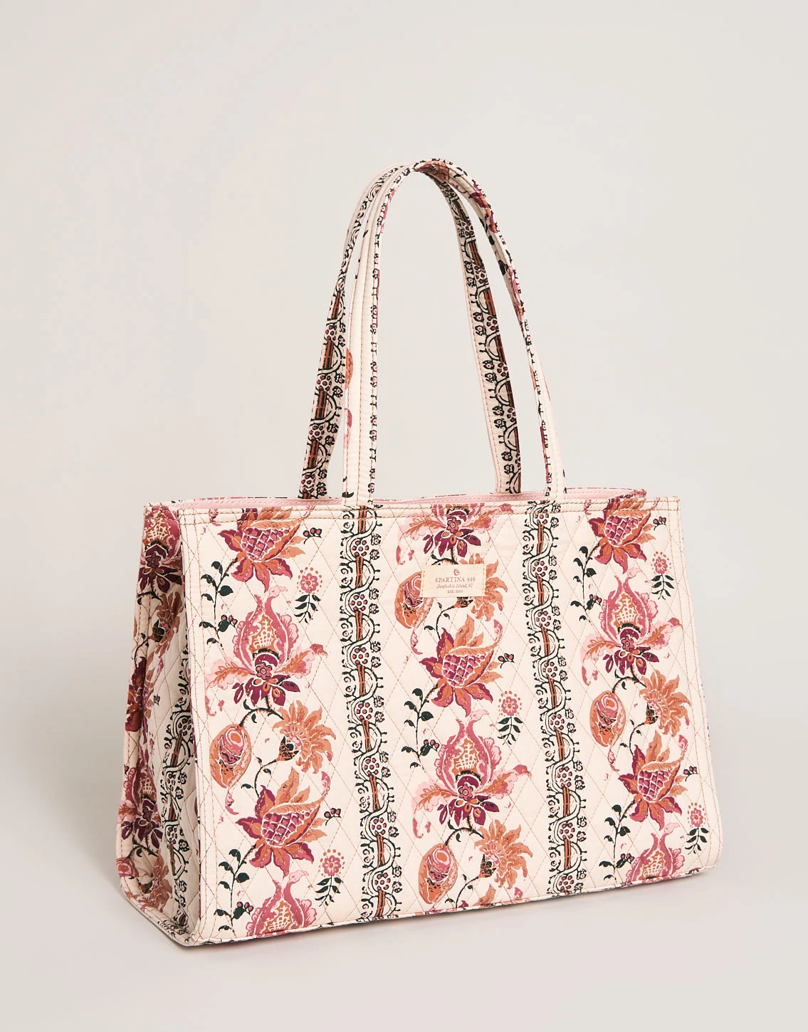 Quilted Market Tote Linden Cream 1 Quilted Market Tote Linden Cream