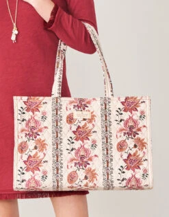 Quilted Market Tote Linden Cream 5 Quilted Market Tote Linden Cream -Spartina Store 365022m