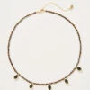 Primrose Bitty Bead Necklace Silver Leaf Jasper