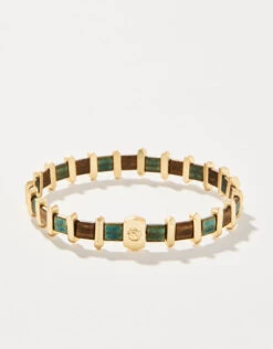 Tila Stretch Bracelet Green/Brown