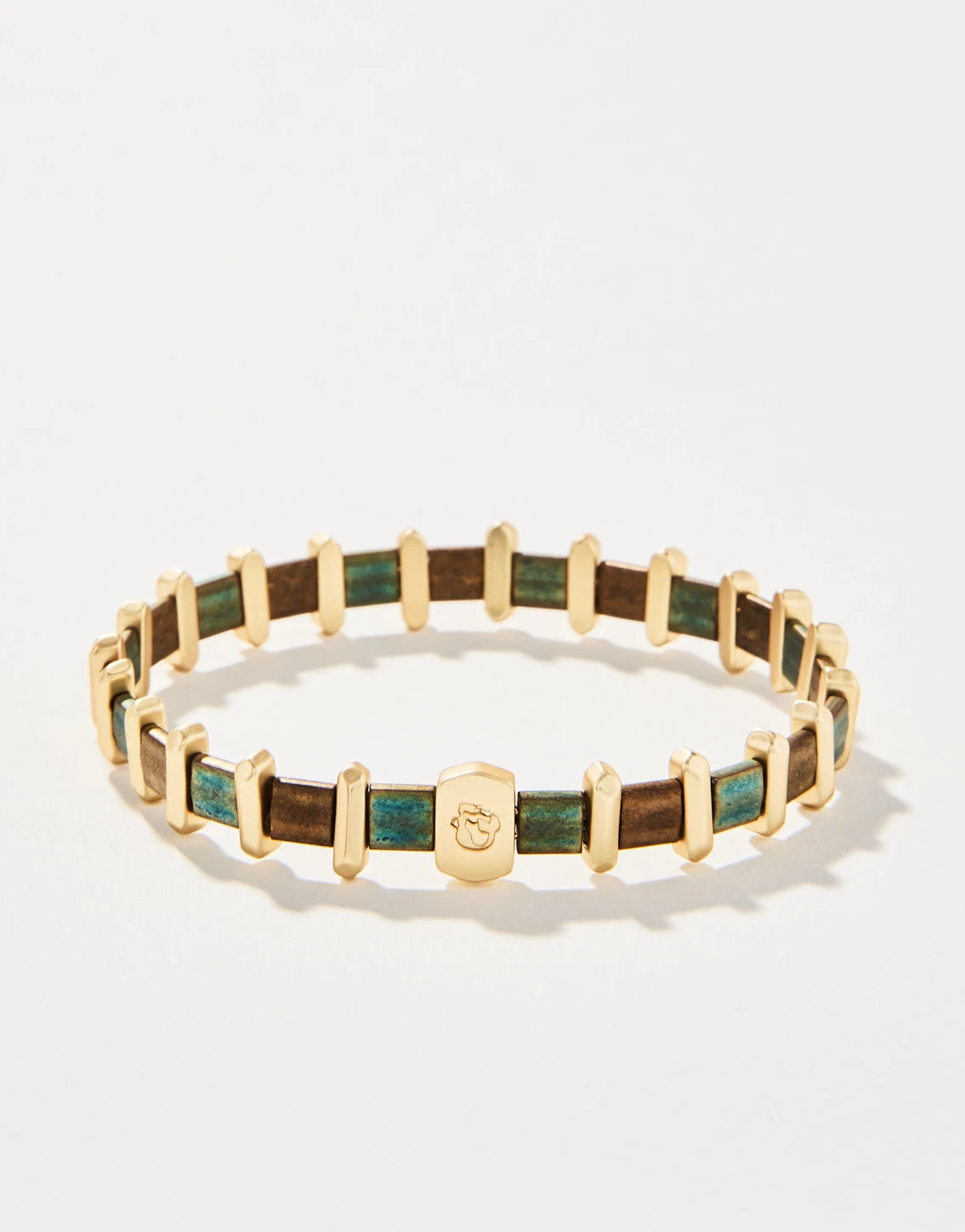 Tila Stretch Bracelet Green/Brown 1 Tila Stretch Bracelet Green/Brown