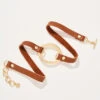Oh-So Fun Leather Wrap Bracelet Brown