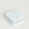 Velvet Jewelry Travel Case Sea Foam
