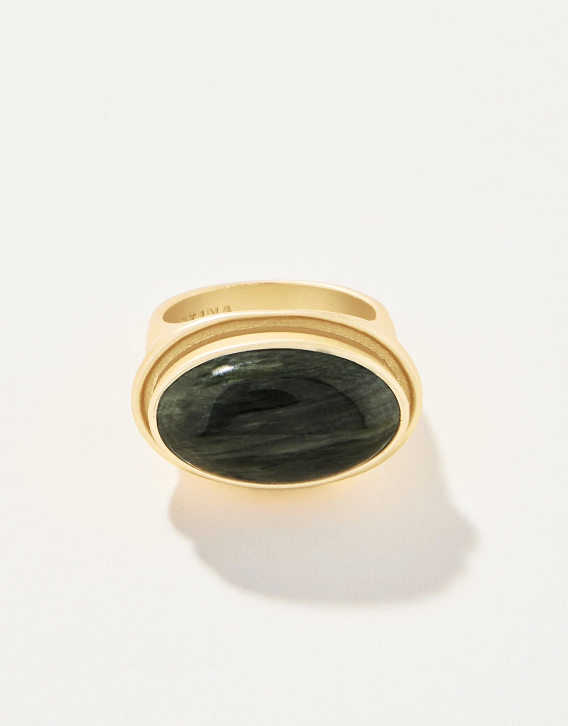 Oval Stone Ring Silver Leaf Jasper 1 Oval Stone Ring Silver Leaf Jasper