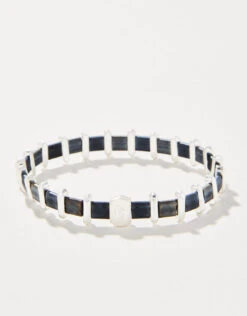 Tila Stretch Bracelet Grey/Blue Silver