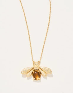 Honey Bee Slide Necklace Bronze