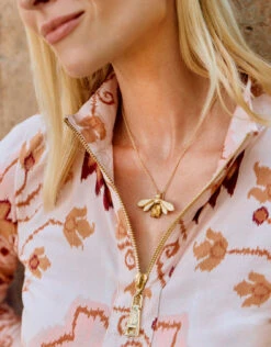 Honey Bee Slide Necklace Bronze -Spartina Store 365954n