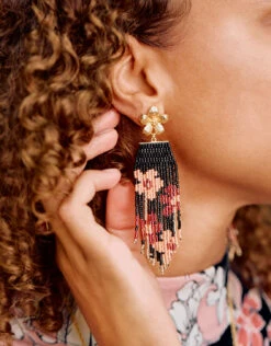 Bitty Bead Earrings Black Floral Stems 5 Bitty Bead Earrings Black Floral Stems -Spartina Store 366142m