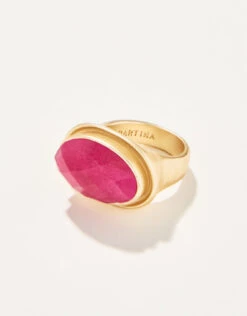 Oval Stone Ring Pink -Spartina Store 366159b
