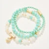 Sparkle Stretch Bracelet Set Sea Foam
