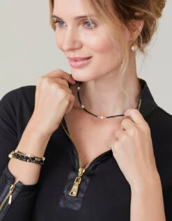 Sparkle Stretch Bracelet Set Black -Spartina Store 366371b