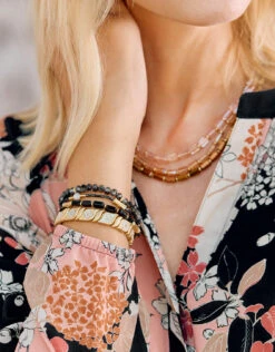 Sparkle Stretch Bracelet Set Black -Spartina Store 366371n