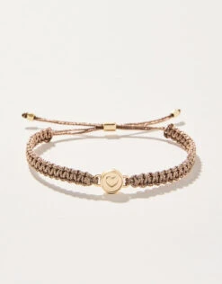 Friendship Bracelet Metallic Rose/Heart
