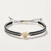 Friendship Bracelet Metallic Black Silver/Star