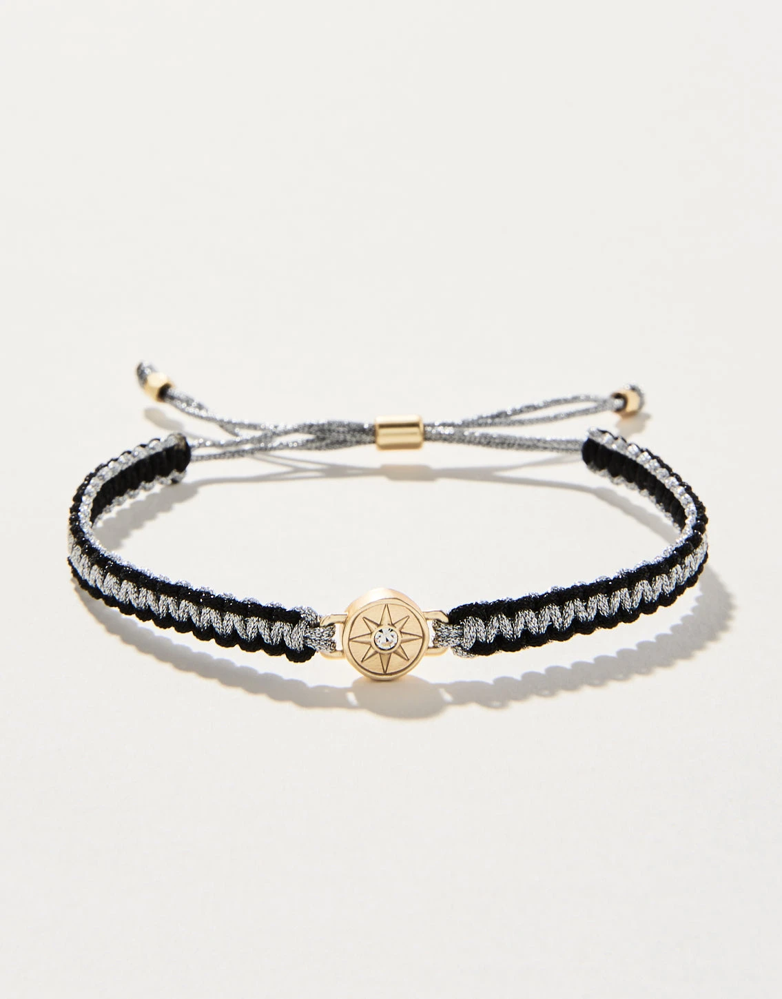 Friendship Bracelet Metallic Black Silver/Star 1 Friendship Bracelet Metallic Black Silver/Star