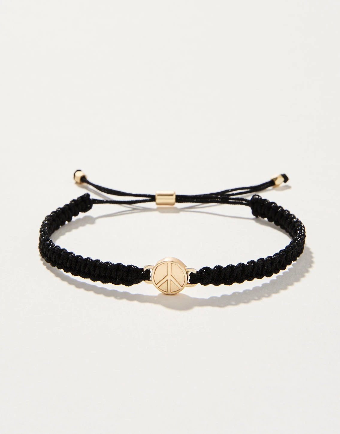 Friendship Bracelet Metallic Black/Peace 1 Friendship Bracelet Metallic Black/Peace