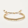 Friendship Bracelet Metallic Gold/Gold Beads