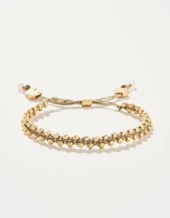 Friendship Bracelet Metallic Gold/Gold Beads