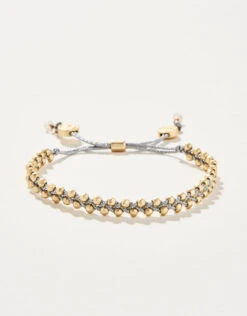 Friendship Bracelet Metallic Silver/Gold Beads