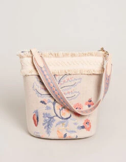 Bellinger Floral Branch Aubrey Fringe Bucket