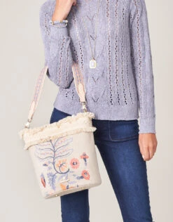 Bellinger Floral Branch Aubrey Fringe Bucket -Spartina Store 366777m