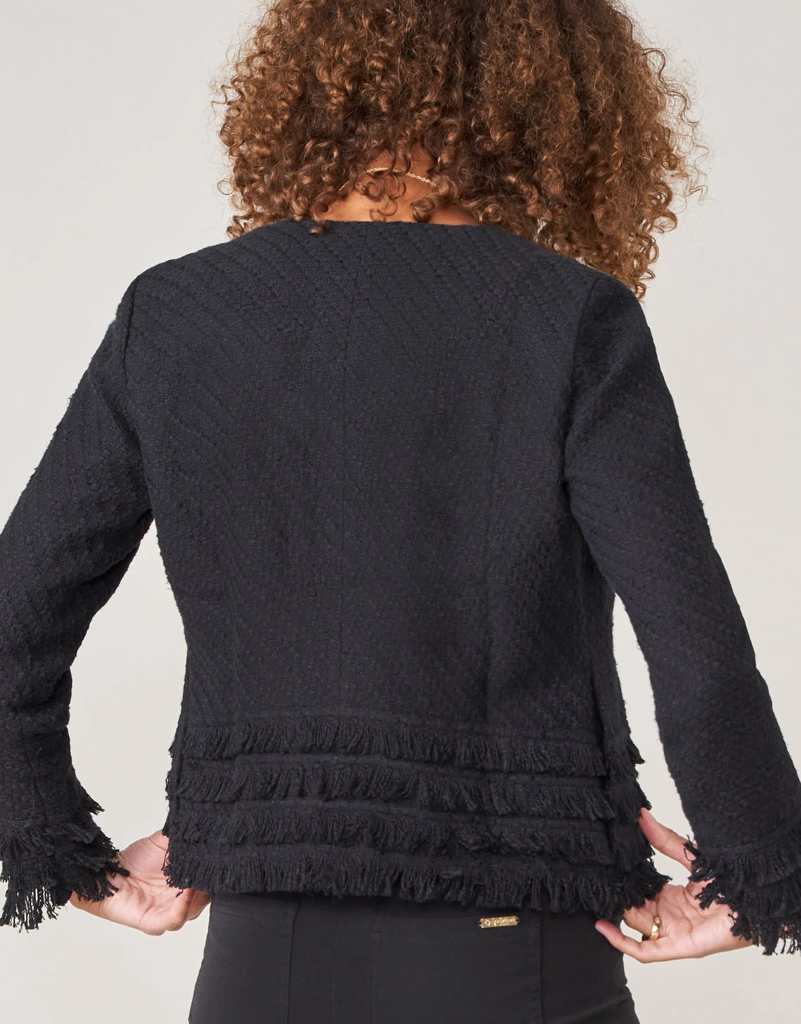 Harper Tweed Jacket Black 4 Harper Tweed Jacket Black - Image 4