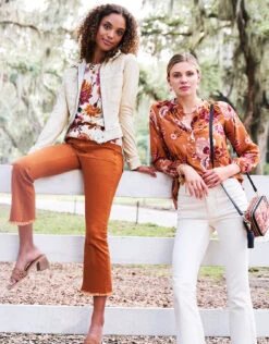 Juliette High Rise Jean Cognac -Spartina Store 367699g