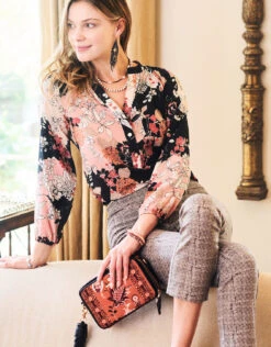 Maren Pull-On Pant Linden Crosshatch Gray -Spartina Store 367781e