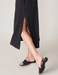 Naomi Mockneck Dress Black -Spartina Store 367903e