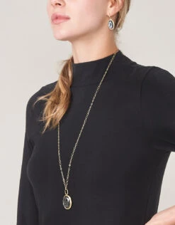 Naomi Mockneck Dress Black -Spartina Store 367903f