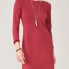Mila Fringe Dress Pomegranate