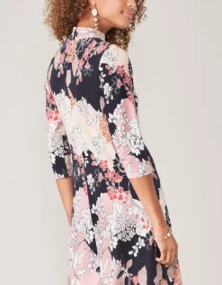 Naomi Mockneck Dress Linden Romantic Floral -Spartina Store 368085f
