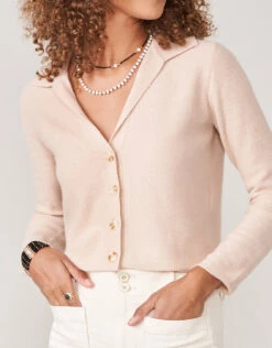 Yvette Cashmere Cardigan Latte