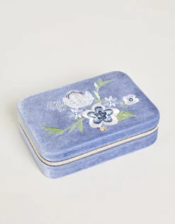 Embroidered XL Jewelry Travel Case