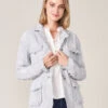 Meryl Waxed Suede Jacket Cloud