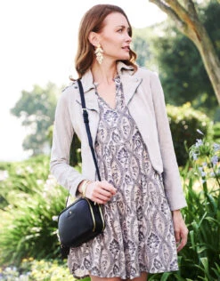 Molly Suede Jacket Sand -Spartina Store 370583m